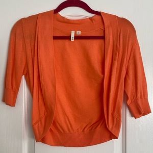 Coral Frenchi Cropped Cardigan Size Small